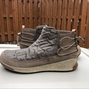 Size 11 M Chaco WOMENS Borealis Ridge Model Brown Boots Waterproof Slip On EUC